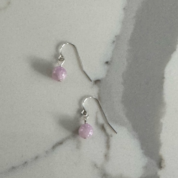 NWOT Tuckernuck Bubble Bath Earrings Pink Kunzite Sterling Silver